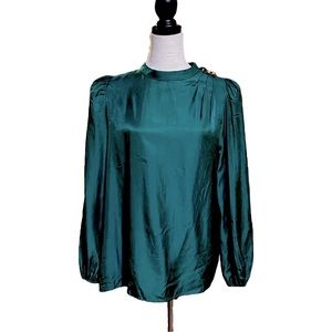 LIFE Emerald Green Long Sleeve Blouse